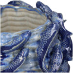 PLANTER FISHES FINE EARTHENWARE BLUE 35 X 33 X 22.5 CM - Image 2