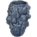 VASE SHELL STONEWARE MULTI 18.5 X 18.5 X 28 CM