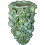VASE SHELL STONEWARE MULTI 23.3 X 23.3 X 39 CM