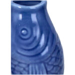 VASE FISH STONEWARE BLUE 8 X 5.5 X 11.3 CM - Image 3
