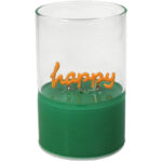 DECORATION LIGHT HAPPY LED GLASS GREEN 6.5 X 6.5 X10 CM - Image 2