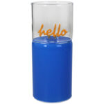 DECORATION LIGHT HELLO LED GLASS BLUE 6.5 X 6.5 X 15 CM - Image 2