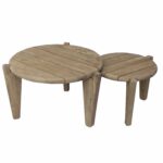 SRI COFFE TABLE SET OF 2 50 X 50 X 30 CM AND 70 X 70 X 35 CM