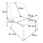 GREY ARMCHAIR 72 X 75 X 65 CM - Image 5
