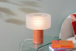 PINK GLASS TABLE LAMP 36 CM - Image 8
