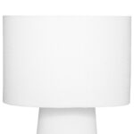 WHITE FABRIC AND METAL TABLE LAMP 38 X 30 X 45 CM - Image 4