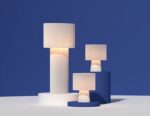 WHITE FABRIC AND METAL TABLE LAMP 38 X 30 X 45 CM - Image 5