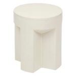 WHITE COFFEE TABLE DIAMETER 34CM