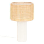 NATURAL CYLINDRICAL LAMP D.28 CM X H.47 CM