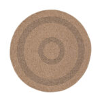 ROUND NATURAL BLACK RUG DIAM.200/240CM
