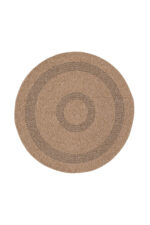 ROUND NATURAL BLACK RUG DIAM.200/240CM