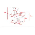 SWIVEL ARMCHAIR 79 X 73 X 75 CM - Image 10