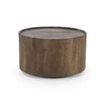 BROWN COFFEE TABLE IN MANGO HOUT 60 X 60 X 35 CM