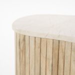 SMALL COFFEE TABLE IN MANGO HOUT AND MARMER 70 X 47 X 38 CM - Image 5
