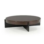 BEIGE AND BROWN COFFEE TABLE - Image 2