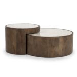 COFFEE TABLE IN MANGO HOUT AND MARMER - Image 11