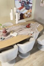 EIKEN HOUT AND METAL DINING TABLE IN TWO SIZES - Image 8