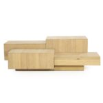 RECTANGULAR AND NATURAL COFFEE TABLE 140 X 75 X 40 CM - Image 6