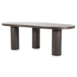 DARK BROWN DINING TABLE IN 215 x 110 x 76 cm - Image 8