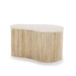 SMALL COFFEE TABLE IN MANGO HOUT AND MARMER 70 X 47 X 38 CM - Image 3