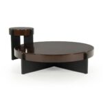 BEIGE AND BROWN COFFEE TABLE - Image 6