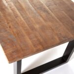 MANGO HOUT AND IJZER DINING TABLE IN 200 X 100 X 76 CM - Image 2