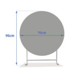 ROUND FOLDING TABLE IN 60 X 60 X 71 CM - Image 4