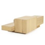 RECTANGULAR AND NATURAL COFFEE TABLE 140 X 75 X 40 CM - Image 4