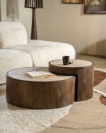 COFFEE TABLE IN MANGO HOUT AND MARMER