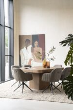 SQUARE BROWN DINING TABLE 140 x 140 x 77 cm - Image 5