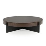 BEIGE AND BROWN COFFEE TABLE