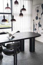 EIKEN FINEER BLACK DINING TABLE IN 300 x1 20 x 76 CM - Image 6
