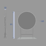 ROUND FOLDING TABLE IN 60 X 60 X 71 CM - Image 3