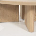 SMALL NATURAL COFFEE TABLE 80 X 80 X 27 CM - Image 5