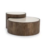 COFFEE TABLE IN MANGO HOUT AND MARMER - Image 4