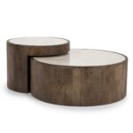 COFFEE TABLE IN MANGO HOUT AND MARMER - Image 3