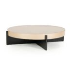 BEIGE AND BROWN COFFEE TABLE - Image 11