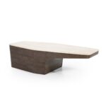 COFEE TABLE IN MANGO HOUT AND TRAVERTIN 128 X 63 X 36 CM - Image 2