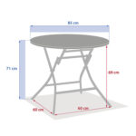 ROUND FOLDING TABLE IN 60 X 60 X 71 CM - Image 3