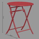 FOLDING ROUND TABLE D.85 CM X H.71 CM - Image 3