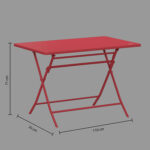 RECTANGULAR FOLDING TABLE IN 110 X 70 X 71 CM - Image 3