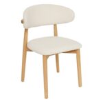 ΛΕΥΚΗ ΚΑΡΕΚΛΑ ΜΕ ΞΥΛΙΝΑ ΠΟΔΙΑ 51x56x78 CM