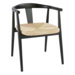 DINING ARMCHAIR BLACK WOOD  56x56x73 cm