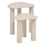 SET 2 BEIGE COFFEE TABLE 45x45x50,5 CM