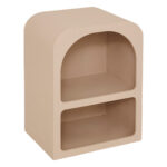 BEIGE BEDSIDE TABLE  40 x 30 x 55 cm