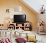 SET 2 BEIGE COFFEE TABLE 100x60x40 CM - Image 2