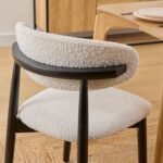 ΛΕΥΚΗ ΞΥΛΙΝΗ ΚΑΡΕΚΛΑ ΜΕ ΜΑΥΡΑ ΠΟΔΙΑ 51x56x78 CM - Image 5