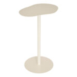 BEIGE METAL SIDE TABLE