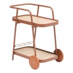 MARRON TROLLEY WITH WHEELS