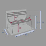 GARDEN BENCH 2PRS - Image 2